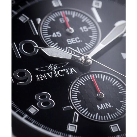 Invicta Specialty Men’s Chronograph Quartz Watch 45mm Stainless Steel Black Dial - Picture 2 of 7